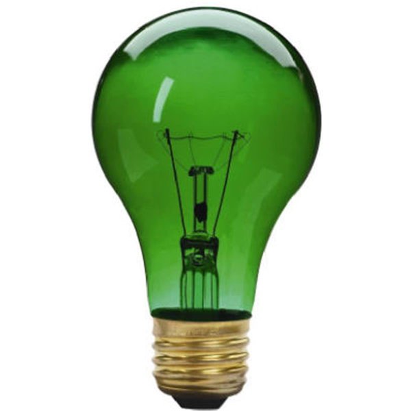 Or 70803 25 Watts Transparent Green Party Light Bulb, 6PK OR932219